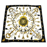 【銀座店】 エルメス カレ90 LES CLES レ・クレ レディース スカーフ シルク100％ マルチカラー DH94563…