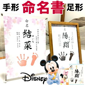 【月間MVP受賞】 命名書 手形 足形 赤ちゃん プレゼント ディズニー ギフト 出産 お七夜 内祝い ベビー 名入れ かわいい 新生児 男の子 女の子 手形スタンプ 額縁 命名紙 命名セット 名前入れ おしゃれ 子供 スタンプ メモリアル 【送料無料】
