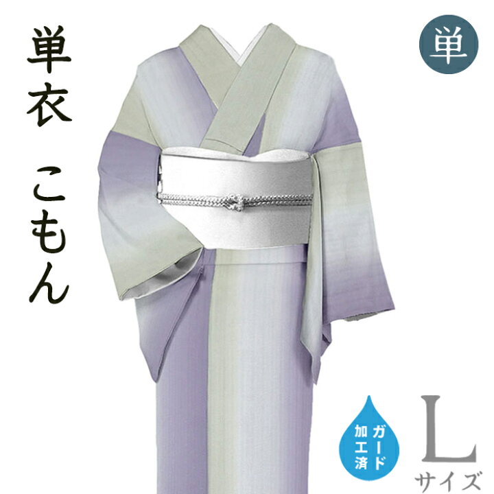 楽天市場】着物だいやす 632□小紋□単衣 丹後ちりめん ぼかし縦縞 鰹 