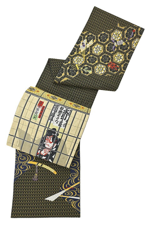 楽天市場】着物だいやす 484□袋帯□西陣織 大光 洒落袋 浮世絵 歌舞伎 