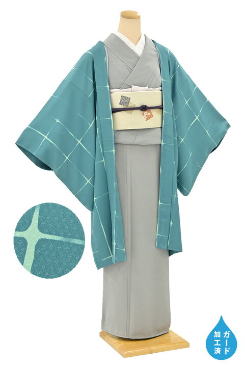 楽天市場】着物だいやす 625□羽織□丹後ちりめん 破れ格子文 板締め 