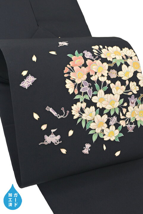 楽天市場】着物だいやす 283□名古屋帯□手描き友禅 塩瀬 桜に宝尽くし  