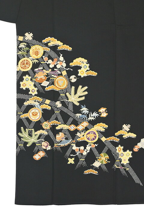 楽天市場】着物だいやす 704□黒留袖□京友禅千總 手描き友禅 宝尽し 