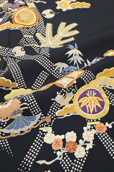 楽天市場】着物だいやす 704□黒留袖□京友禅千總 手描き友禅 宝尽し 