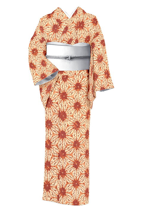 楽天市場】着物だいやす 724□染紬□超レア♪茜染 草木染 総絞 絞染  