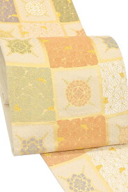 【ショップ評価★5ありがとう♪】着物だいやす SALE248■袋帯■織匠十一代目篠屋宗兵衛　西陣織ふくい　菊花石畳文　金【正絹】【仕立て上がり帯】【送料無料】【新品】