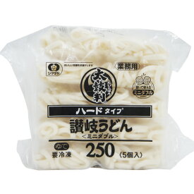 シマダヤ 太鼓判ハード讃岐うどん250gミニダブル 【冷凍うどん】【業務用食品】【のどごし】【さぬきうどん】