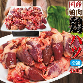 国産鶏ハツはつ冷凍480gハート心臓部分【焼鳥】【串】【とり肉】