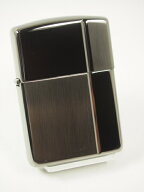 ジッポーライター： Zippo アーマー // スタンダード // 深堀彫刻 「 ミラー＆サテン コンビ 」 市松 【…