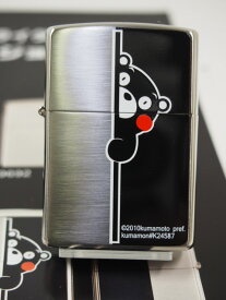 ジッポーライター： Zippo くまモン 【3】 熊本県 ご当地 キャラ 両面加工 プリント くまもん クマ シルバー仕上げ くまもと ★超カワイイ!!★ 【送料無料】 【あす楽対応】 【楽ギフ_包装】 【母の日】 【父の日】【ジッポ】 【ジッポー】 【ライター】 【ダルマヤ】