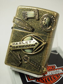 ジッポーライター： Zippo 【限定】 ハーレー //Harley Davidson// メイク メタル HDP-64 真鍮燻し ブラス バレル JP 日本限定製造モデル 両面加工 エッチング 彫刻 ◆豪華◆ 送料無料 【楽ギフ_包装】 【父の日】 ジッポ ジッポー ライター 【ダルマヤ】