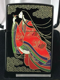 ジッポーライター： Zippo 本金蒔絵 【 平安 ウィンディ 】windy ウインディー 《黒本漆》 十二単 光る君へ 2LA-Windy ベッチン箱入り ガール 女性 蒔絵 ☆豪華☆ 【楽ギフ_包装】 【母の日】 【父の日】 【ジッポ】 【ライター】 ダルマヤ 送料無料 送料込 【あす楽対応】