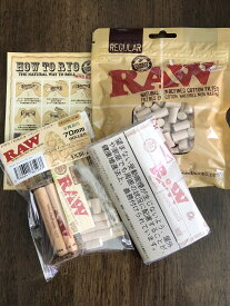 ■ 無添加 ■ ： RAW ロウ 手巻き 煙草 スターターセット（ローラー・ペーパー ・フィルター）＆きざみ 紙巻き タバコ シャグ 無漂白 無添加 自然 バージニア葉 ロー ◇プレミアム◇ 【手巻き】 【刻み】 【たばこ】 【ダルマヤ】