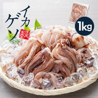 イカゲソ 1kg 下処理済み 業務用 国産するめいか＆アルゼンチン産マツイカ使用 ／ ゲソ 冷凍 いか イカ …