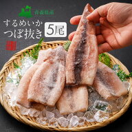 青森県産 スルメイカつぼ抜き 約125g×5尾入 ／ 冷凍イカ 冷凍いか つぼぬきいか ツボ抜きイカ するめい…