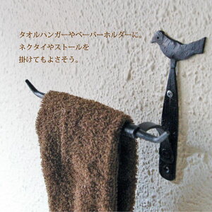 ペーパーホルダータオルハンガー【アイアン・トイレットペーパーホルダー(バード)】鉄製アイアン雑貨小鳥【あす楽対応】