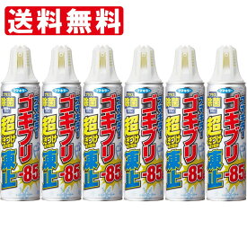 【スーパーセール限定SALE！P5倍】【6本セット】 フマキラー ゴキブリ 超凍止ジェット除菌プラス 230ml -85℃ 這う虫・飛ぶ虫用 ゴキジェット ゴキブリ駆除 ムカデ 駆除 殺虫スプレー 屋外作業 虫よけ 害虫対策 殺虫剤不使用 殺虫成分ゼロ