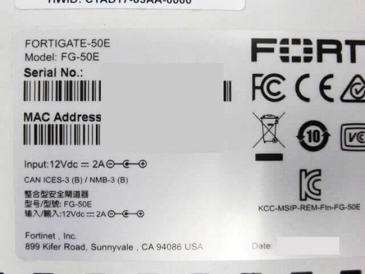 楽天市場】【中古】Fortigate-50E Fortinet FG-50E UTM（統合脅威管理 