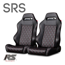Rennsport レンシュポルト セミバケットシート SRシリーズ SRS ブラック PVCレザー キルティング加工 2脚セット 21段階レバー式リクライニング ゲーミングチェア リモートワーク オンライン授業 チェア 椅子「SRSキルティング-2脚セット」