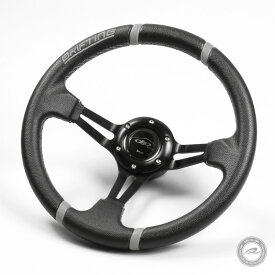デポレーシング ステアリング ハンドル 32φ ディープコーン 70mm フェイクレザー PVC グレー DRIFTING ドリフト ドリフティング スポーツカー 内装 カスタム スポーツ レース カスタムパーツ 内装パーツ おしゃれ ディープコーンステアリング deporacing 送料無料「DD32PG」