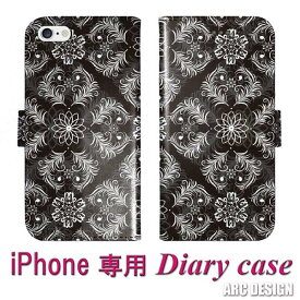 【スーパーセール 大特価】 Xperia 10 VI SO-52E ケース 手帳型 全機種対応 スマホケース エクスペリア SO-51F SO-51E SO-52D SO-52C SO-52B SO-52A SO-41A スマホカバー 手帳 ハワイアン ダマスク柄 リーフ ブラック