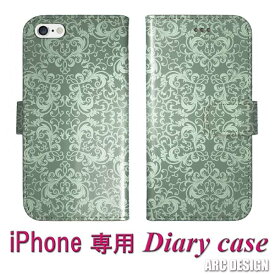 【期間限定 10%OFFクーポン】 Xperia 10 VII SO-52F SOG16 ケース 手帳型 スカラー スマホケース Xperia SO-51F SOG15 A501SO SO-52E SO-51E SO-52D SO-52C スマホカバー 手帳 インテリアデザイン ダマスク柄 ミントグリーン