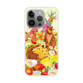 【父の日 7%OFFクーポン有】 iPhone15 ケース iPhone15 Pro スマホケース iPhone16 15 14 Pro Max 13 Mini 12 SE 第3世代 スマホカバー 全機種対応 ハードケース アニマル柄 COMOデザイン クマの森 お花いっぱい
