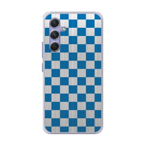 【お買い物マラソン 大特価】 全機種対応 スマホケース Galaxy S24 SC-51E/SCG25 ケース Galaxy SC-53B SC-52B SC-51B SCG10 SCG08 ハードケース スマホカバー シンプル 市松模様 チェッカー ブルー