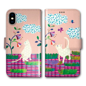 【お買い物マラソン 大特価】 Galaxy S24 SC-51E SCG25 手帳型 ケース 全機種対応 スマホケース Galaxy SC-51F SC-51D SC-56C SC-53C スマホカバー かわいい アニマル柄 散歩するネコ お花 チョウ 水玉の雲