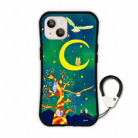 【超ポイントバック祭 10%OFFクーポン】 iPhone16 スマホケース 全機種対応 耐衝撃 i-coronケース iPhone17 17 Air 16e 15 14 13 12 スマホカバー 保護ケース アニマル柄 フクロウ 夜空 三日月 スター