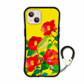 【お買い物マラソン 大特価】 iPhone 16e スマホケース 全機種対応 耐衝撃 i-coronケース iPhone17 17 Air 16e 15 14 13 スマホカバー 保護ケース アニマル柄 ウグイス椿 イエロー