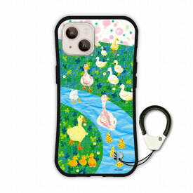 【超ポイントバック祭 10%OFFクーポン】 iPhone16 スマホケース 全機種対応 耐衝撃 i-coronケース iPhone17 17 Air 16e 15 14 13 12 スマホカバー ハードケース アニマル柄 アヒルの丘 花畑 川