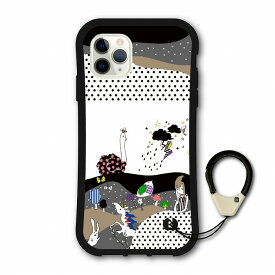 iPhone 16e ケース 耐衝撃 i-coron スマホケース iPhone17 iPhone 17e iPhone16 iPhone16 Pro iPhone15 iPhone15 Plus iPhone14 iPhone13 iPhone12 多機種対応 スカラー デザイン メルヘン雷と雨雲 ダチョウ 割引クーポン有