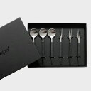 Cutipol クチポール GOA Black × Silver ティースプーン 3pcs + ジャパニーズフォーク 3pcs