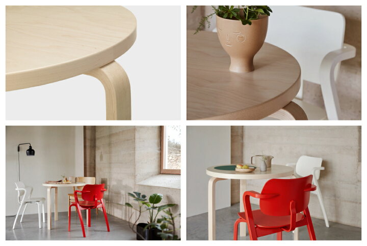 楽天市場】artek アルテック 丸 ラウンド テーブル ダイニング 90B 白 