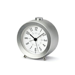 【クーポン対象外】 置き時計 アラームクロック アナログ / lemnos レムノス 粟辻デザイン JIJI ジジ 100mm 黒 シルバー AWA13-04 [ lemnos レムノス 置き時計 置時計 目覚まし時計 アラーム 時計 おし