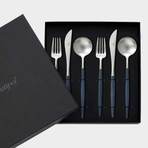 【国内正規品】Cutipol クチポール カトラリー / GOA ゴア / 青 ブルー × シルバー / ディナー 6本 セット [ クチポール カトラリー セット 結婚祝い GOA ゴア 夫婦 ギフト プレゼント おしゃれ 北欧