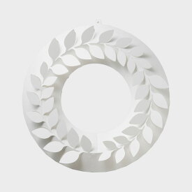 クリスマスリース 玄関 ペーパーリース 月桂樹 S 17cm [ クリスマス リース 北欧 白 小さい 小 おしゃれ モダン 屋外 外 冬 玄関 ドア ]【ゆうパケット対応】[ ゆうパケット 1 7 ]