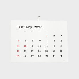 Ando Gallery 葛西薫 壁掛け カレンダー 2026 【罫なし】