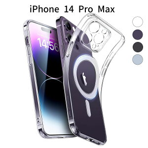 iPhone 14 Pro Max P[X NA ^ ϏՌ Jo[bMagSafeΉb΂݂ɂ TPUf X y fUC