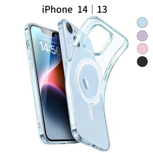 iPhone 14b13 P[X NA ^ ϏՌ Jo[bMagSafeΉ TPUfށb΂݂ɂ y X fUC