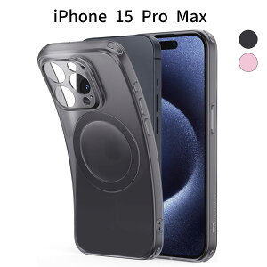 iPhone 15 Pro Max P[X NA ^ ϏՌ Jo[bMagSafeΉ TPUfށb΂݂ɂ y X GANbV\