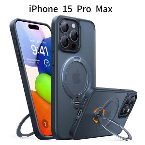 iPhone 15 Pro Max P[X X^ht MagSafeΉ ϏՌ Jo[b360°[}C]X^h ^ wh~ ČRMILKi擾
