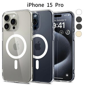 iPhone 15 Pro P[XbMagSafeΉ NA ϏՌ ČRMILKi擾bϖh~ Xgbvz[t d\ Yی CX[dΉ Jo[