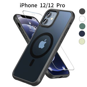 iPhone 12/12 Pro P[XbMagSafeΉ KXtBt }bgJo[bϏՌ wh~ ΂ݖh~ Xgbvz[t