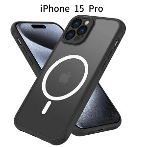 iPhone 15 Pro P[Xb }bg MagSafeΉ Jo[bϏՌ TPU+PC\bCX[dΉ