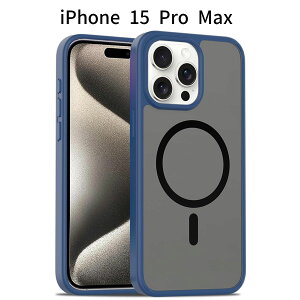 iPhone 15 Pro Max P[Xb }bg MagSafeΉ Jo[bϏՌ TPU+PC\bCX[dΉ