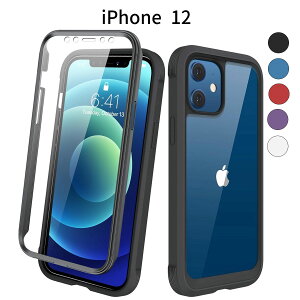 iPhone 12b12 Pro P[Xbop[wʃNA w\ PC{TPUbtیt[tb360°t{fBی