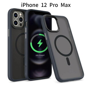 iPhone 12 Pro Max P[XbMagSafeΉ  }bgdグbϏՌ TPU{PC nCubh NAJo[