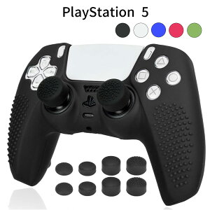 PlayStation 5 DualSense �R���g���[���[ �V���R���J�o�[ ����~�߃O���b�v ���y�� �ϏՌ��ی� �u���b�N PS5 �v���C�X�e�[�V����5